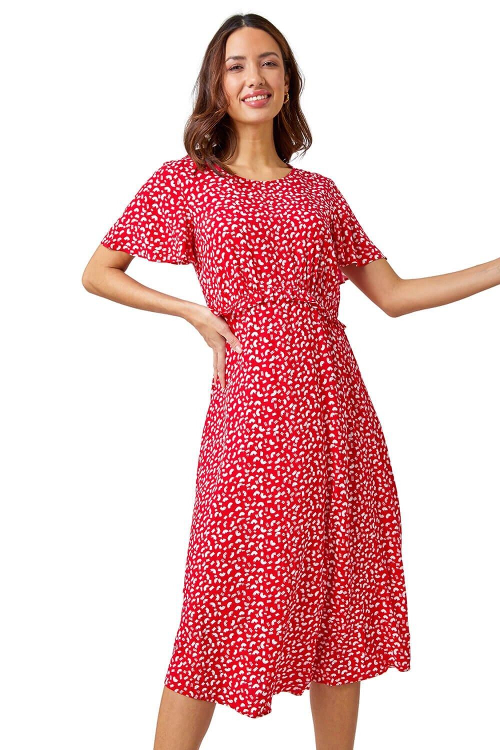 Платье миди с оборкой на талии и принтом Ditsy Roman, красный
Платье миди с оборкой на талии и принтом Ditsy Roman, красный