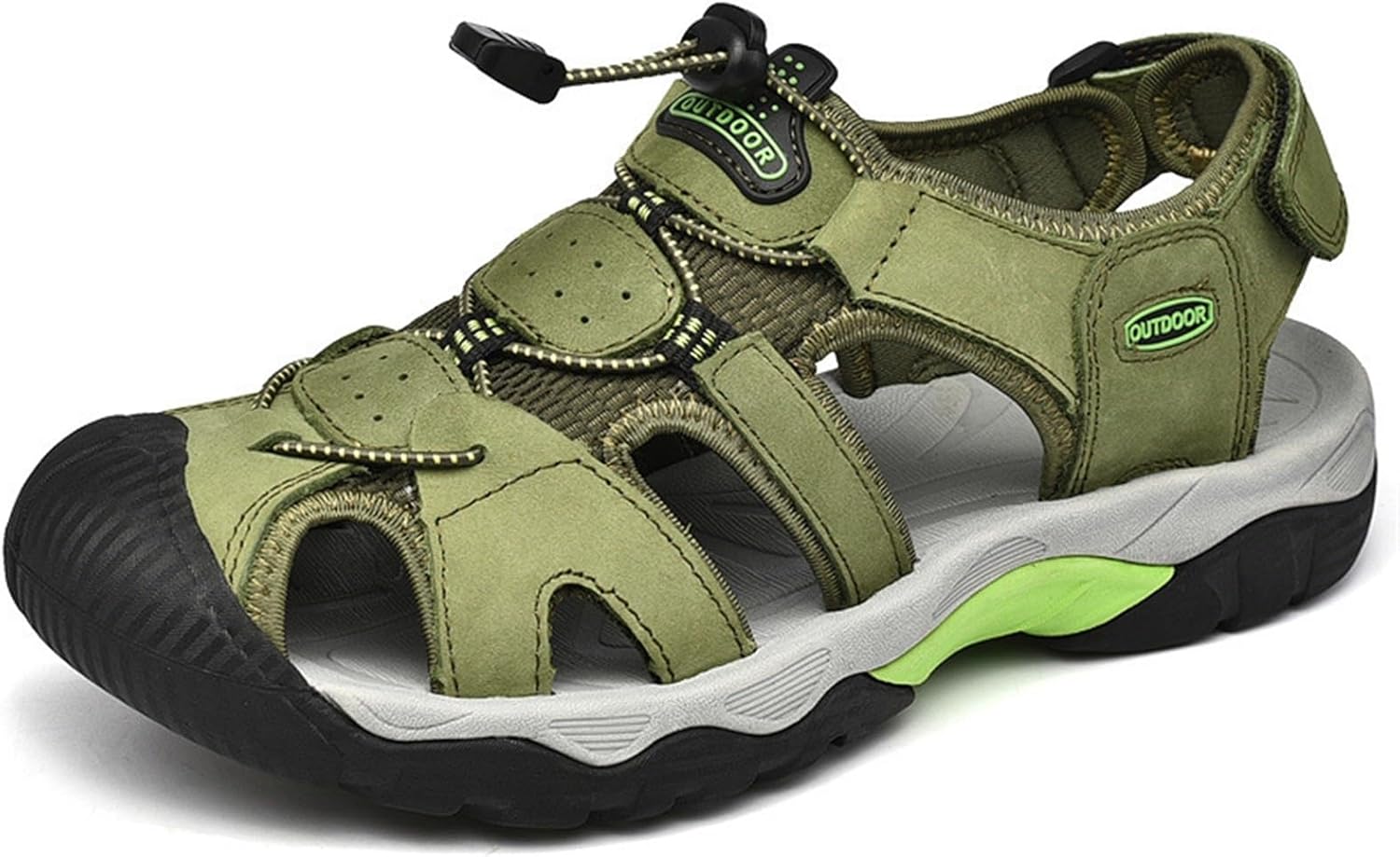 Мужские летние спортивные сандалии с закрытым носком, повседневные сандалии с вырезами, пляжные сандалии, дышащая сетка, сандалии без застежки, для прогулок по воде, походные спортивные сандалии для мужчин Generic, зеленый
Мужские летние спортивные сандалии с закрытым носком, повседневные сандалии с вырезами, пляжные сандалии, дышащая сетка, сандалии без застежки, для прогулок по воде, походные спортивные сандалии для мужчин Generic, зеленый