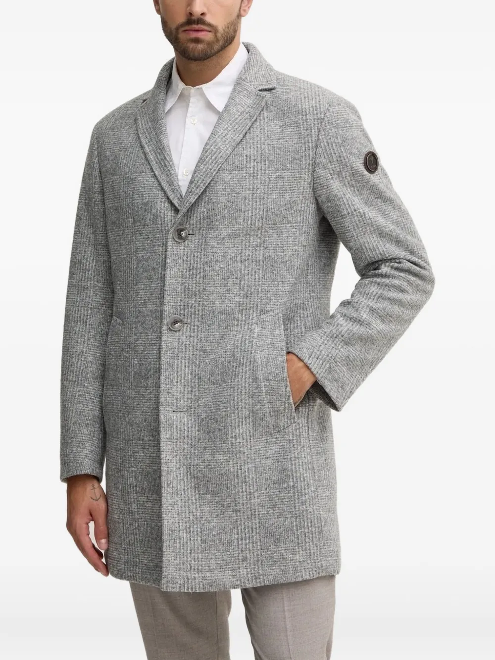 Клетчатое пальто со съемным капюшоном Joop!, серый
Клетчатое пальто со съемным капюшоном Joop!, серый