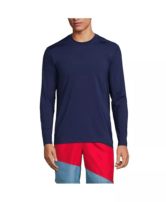 Мужская охлаждающая футболка для плавания SunShade UPF 50 с длинным рукавом Lands' End, синий
Мужская охлаждающая футболка для плавания SunShade UPF 50 с длинным рукавом Lands' End, синий