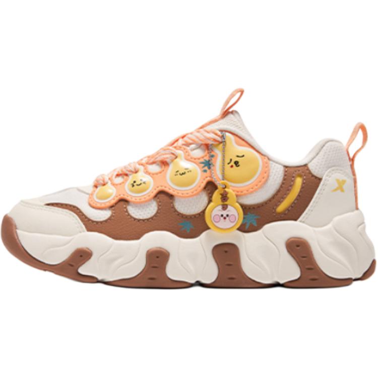 Нескользящие износостойкие низкие кроссовки для детей и подростков XTEP, белый/коричневый/оранжевый 
Нескользящие износостойкие низкие кроссовки для детей и подростков XTEP, белый/коричневый/оранжевый