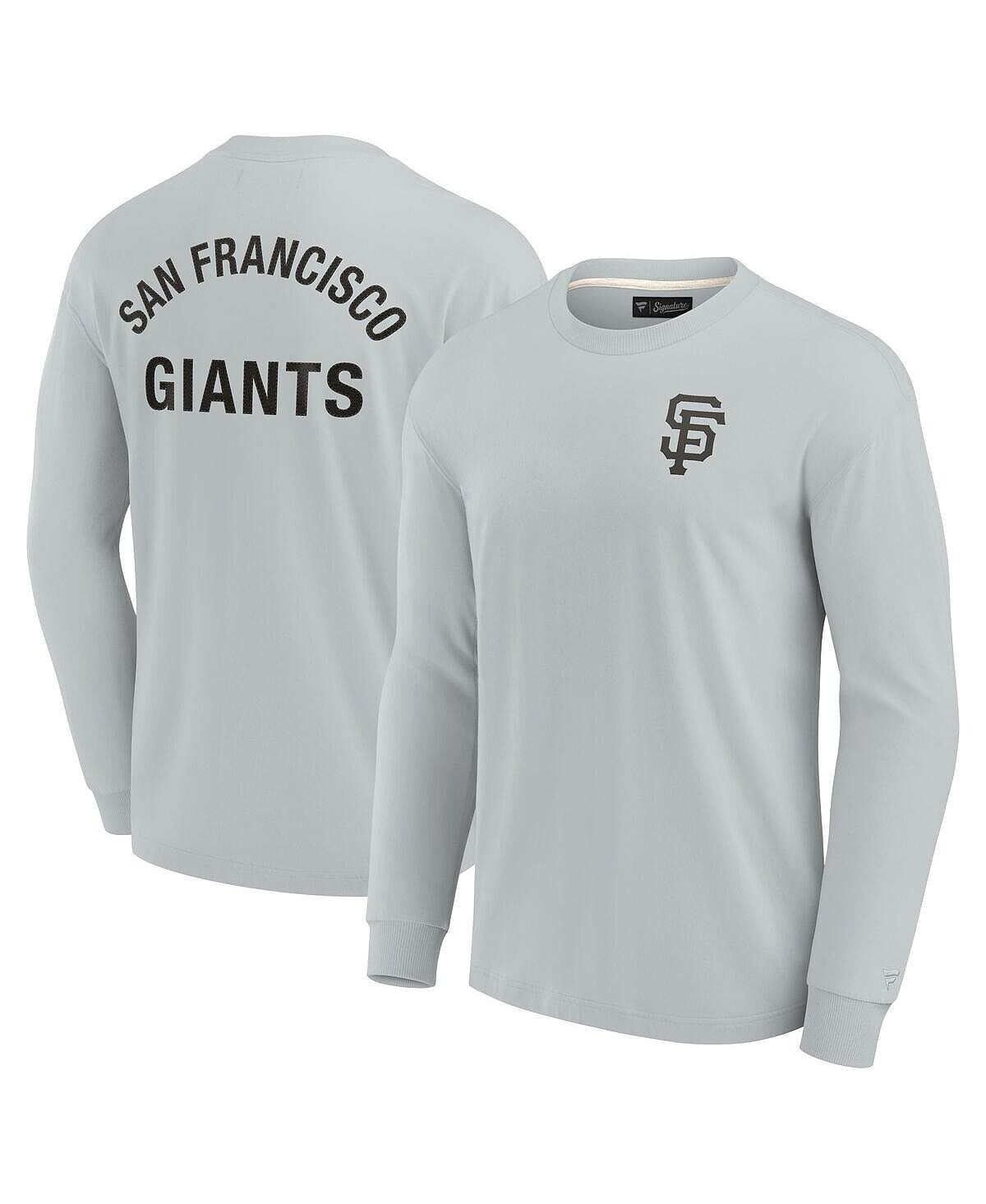 Мужская и женская серая супермягкая футболка с длинным рукавом San Francisco Giants Fanatics Signature, Серый, Мужская и женская серая супермягкая футболка с длинным рукавом San Francisco Giants Fanatics Signature
Мужская и женская серая супермягкая футболка с длинным рукавом San Francisco Giants Fanatics Signature, Серый, Мужская и женская серая супермягкая футболка с длинным рукавом San Francisco Giants Fanatics Signature