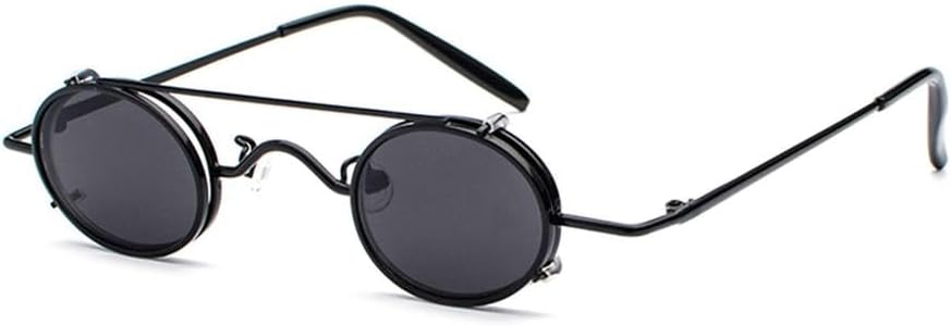 Винтажные круглые солнцезащитные очки со съемными линзами для мужчин и женщин в стиле стимпанк, ретро, маленькие круглые очки в металлической оправе KTUCN, C4blackgrey
Винтажные круглые солнцезащитные очки со съемными линзами для мужчин и женщин в стиле стимпанк, ретро, маленькие круглые очки в металлической оправе KTUCN, C4blackgrey