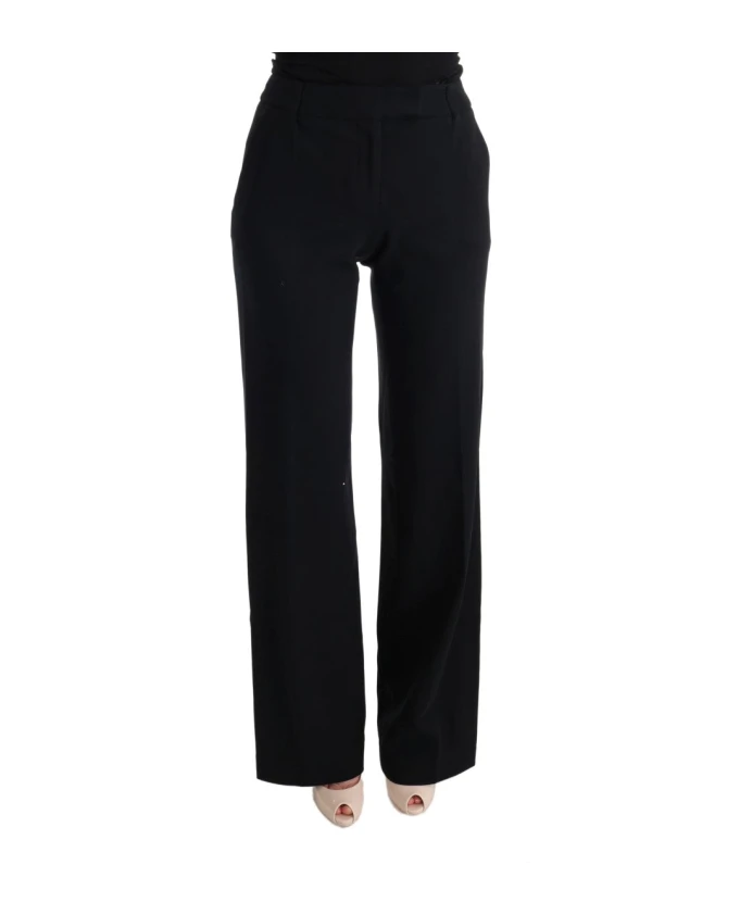Черные классические брюки-клеш Ermanno Scervino, черный
Черные классические брюки-клеш Ermanno Scervino, черный