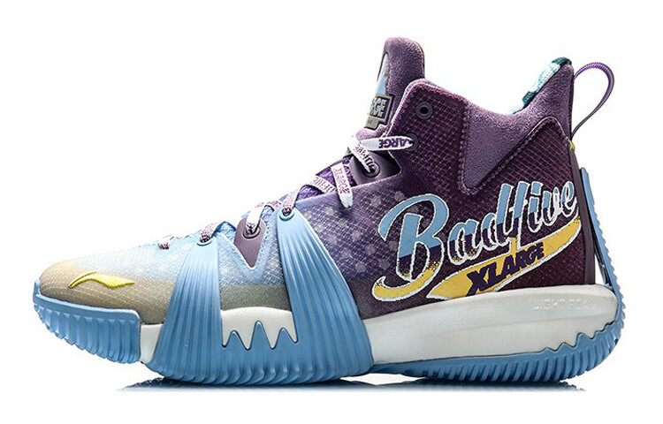 Баскетбольные кроссовки Xlarge X Badfive 1 мужские, среднего размера, фиолетовые/синие/белые Lining