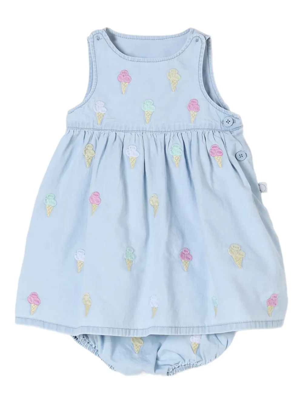 Платье с вышивкой в виде мороженого Stella Mccartney Kids, синий
Платье с вышивкой в виде мороженого Stella Mccartney Kids, синий