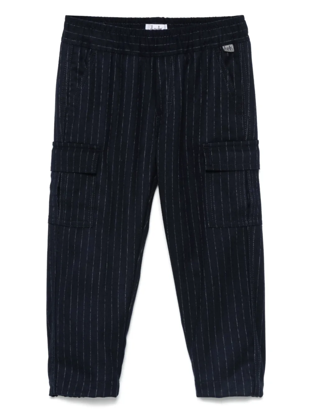 Брюки карго в тонкую полоску Il Gufo, синий 
Брюки карго в тонкую полоску Il Gufo, синий