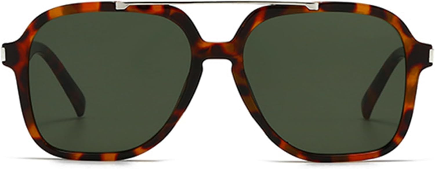 bullabulling Модные солнцезащитные очки-пилот для женщин и мужчин в стиле ретро 70-х годов с двойной перемычкой, квадратные солнцезащитные очки, легкие солнцезащитные очки, Leopard Green
bullabulling Модные солнцезащитные очки-пилот для женщин и мужчин в стиле ретро 70-х годов с двойной перемычкой, квадратные солнцезащитные очки, легкие солнцезащитные очки, Leopard Green