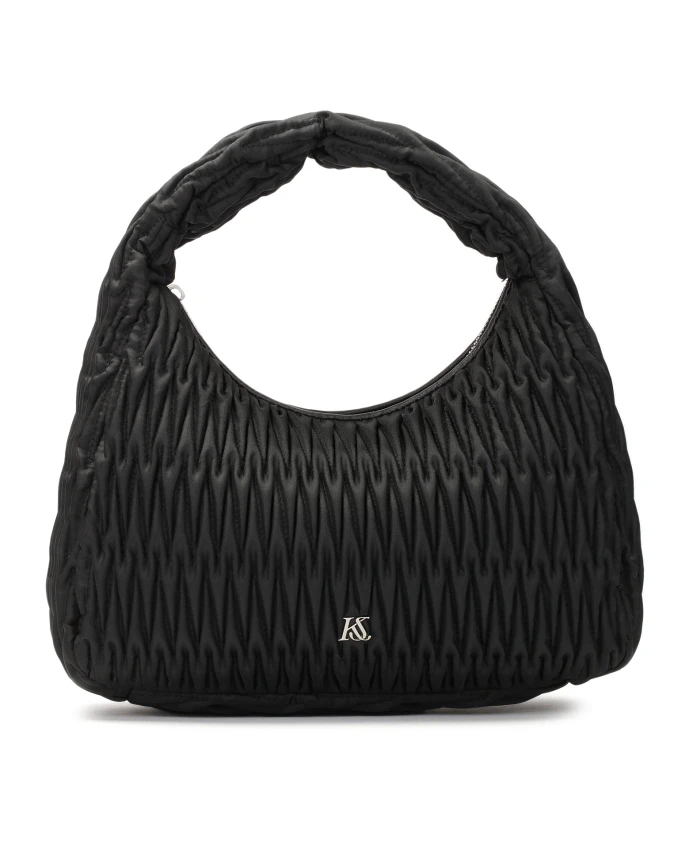 Сумка через плечо из ткани с эффектным декором. Kazar Studio, черный
Сумка через плечо из ткани с эффектным декором. Kazar Studio, черный