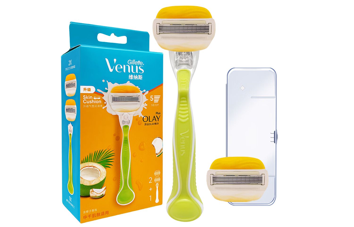 Пятислойная кокосовая скорлупа нож для интимной зоны и подмышек Gillette
Пятислойная кокосовая скорлупа нож для интимной зоны и подмышек Gillette