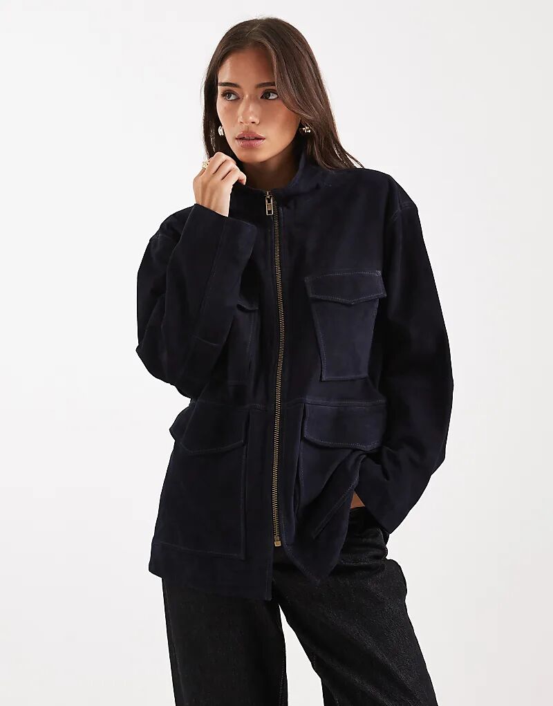 Куртка из натуральной замши ASOS DESIGN темно-синего цвета
Куртка из натуральной замши ASOS DESIGN темно-синего цвета