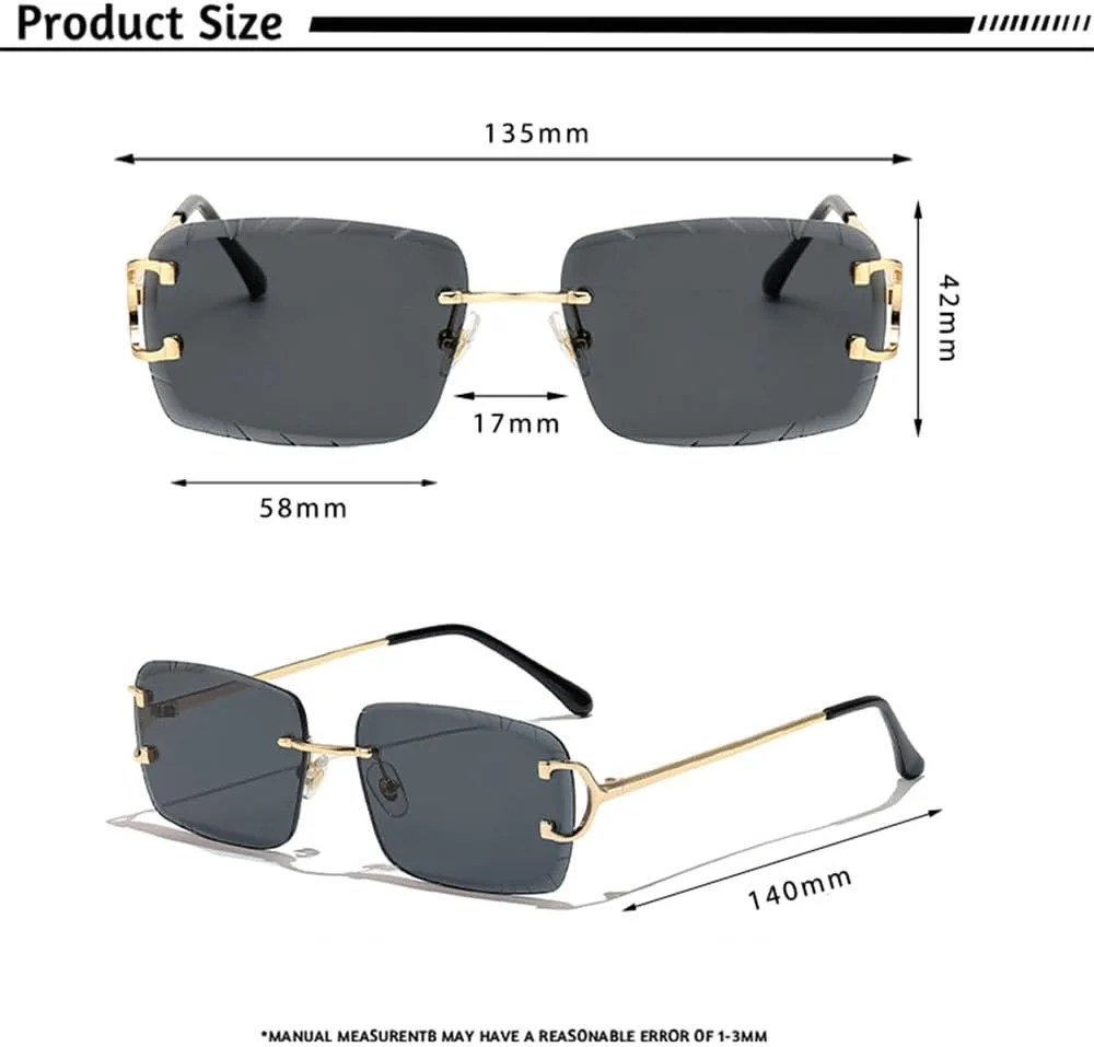 Мужские солнцезащитные очки без оправы в стиле панк с градиентным переходом цвета, винтажные очки в маленькой оправе с защитой от УФ-излучения UV400 HDUBFY, 4
Мужские солнцезащитные очки без оправы в стиле панк с градиентным переходом цвета, винтажные очки в маленькой оправе с защитой от УФ-излучения UV400 HDUBFY, 4