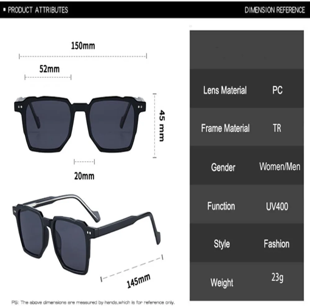 Ретро квадратные солнцезащитные очки для женщин, защита от УФ-излучения UV400, модные заклепки, мужские солнцезащитные очки сине-зеленого цвета MTZJH, Grey Clear
Ретро квадратные солнцезащитные очки для женщин, защита от УФ-излучения UV400, модные заклепки, мужские солнцезащитные очки сине-зеленого цвета MTZJH, Grey Clear