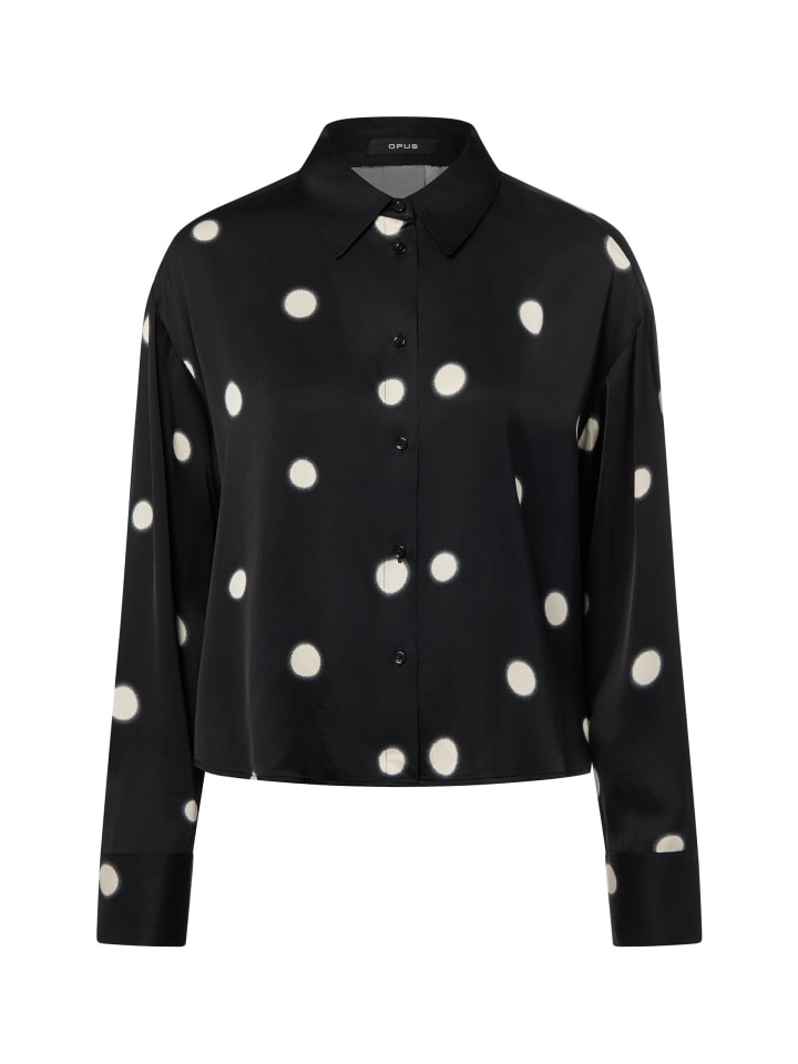 OPUS Блузка Famena в горошек, черного и кремового цвета
OPUS Блузка Famena в горошек, черного и кремового цвета