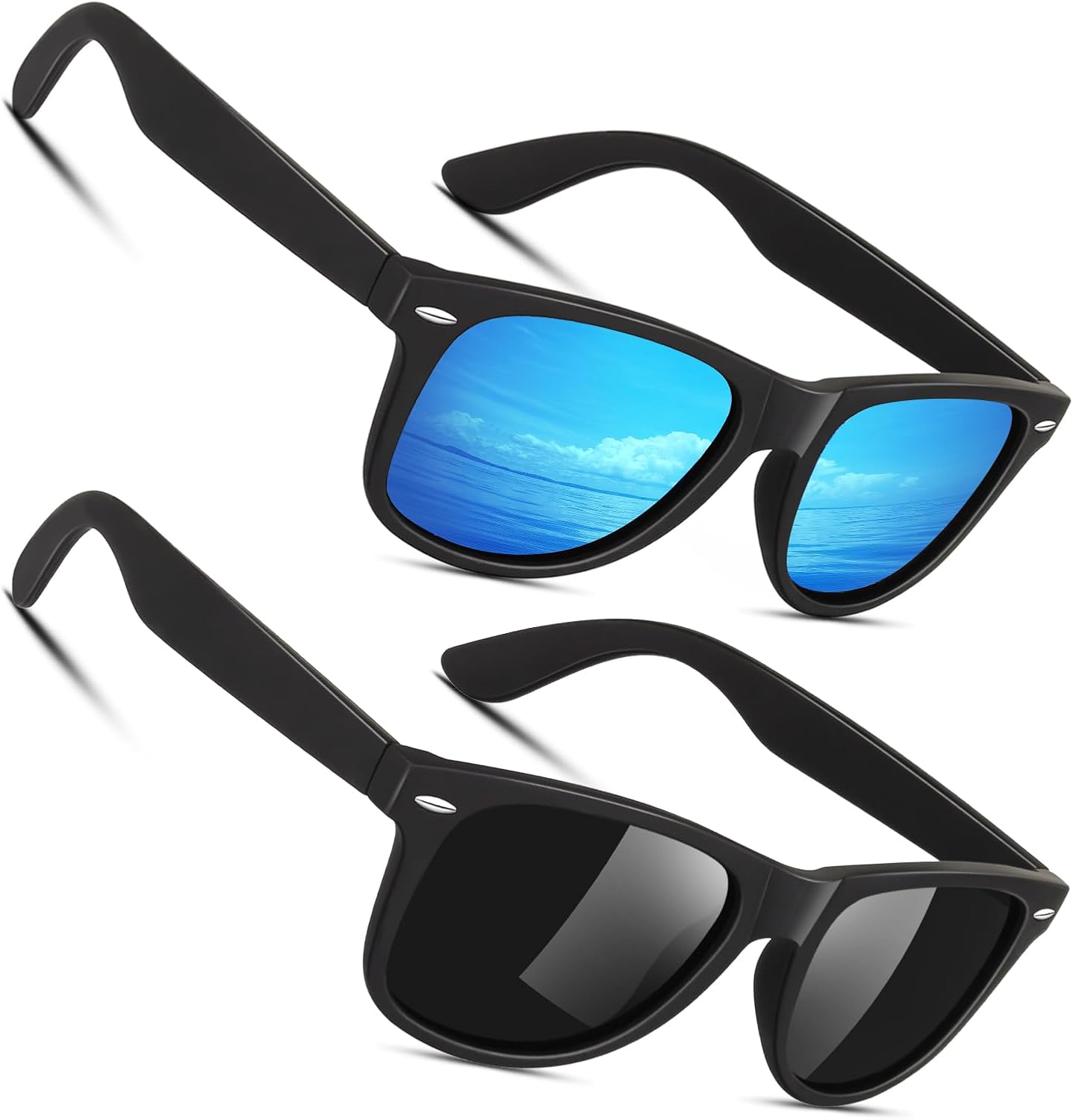 Поляризованные солнцезащитные очки Sunier для мужчин и женщин, ретро-квадратная форма, матовая отделка, защита UV400, подходят для вождения и рыбалки, A04-matte Black Smoke + Matte Black Blue
Поляризованные солнцезащитные очки Sunier для мужчин и женщин, ретро-квадратная форма, матовая отделка, защита UV400, подходят для вождения и рыбалки, A04-matte Black Smoke + Matte Black Blue