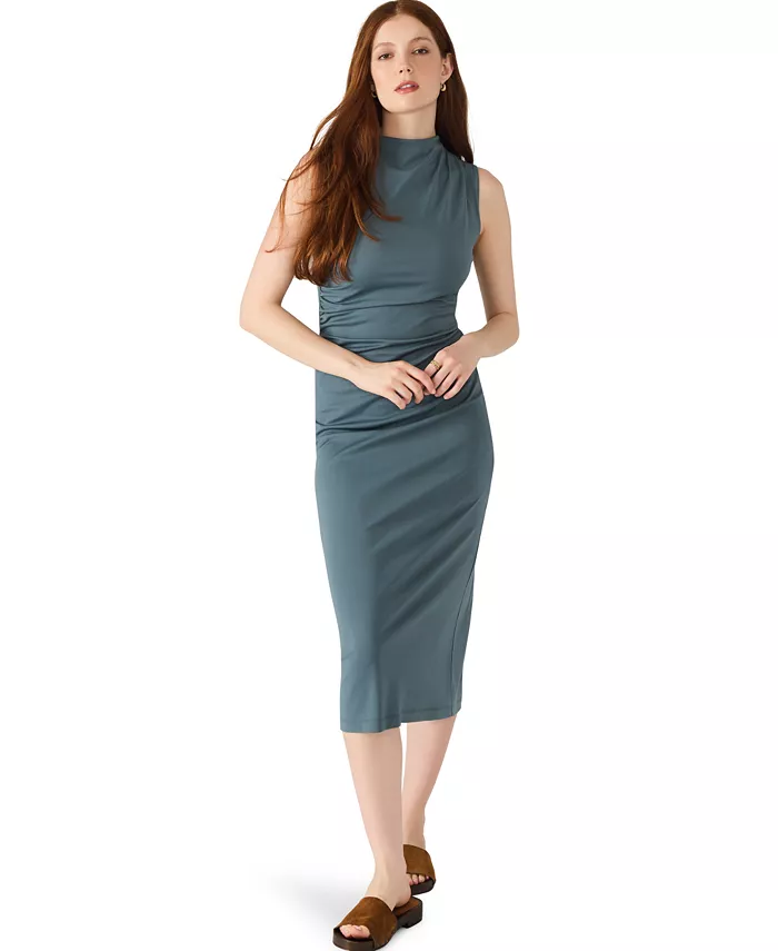 Женское платье миди с воротником-стойкой Mo Steve Madden, серый 
Женское платье миди с воротником-стойкой Mo Steve Madden, серый