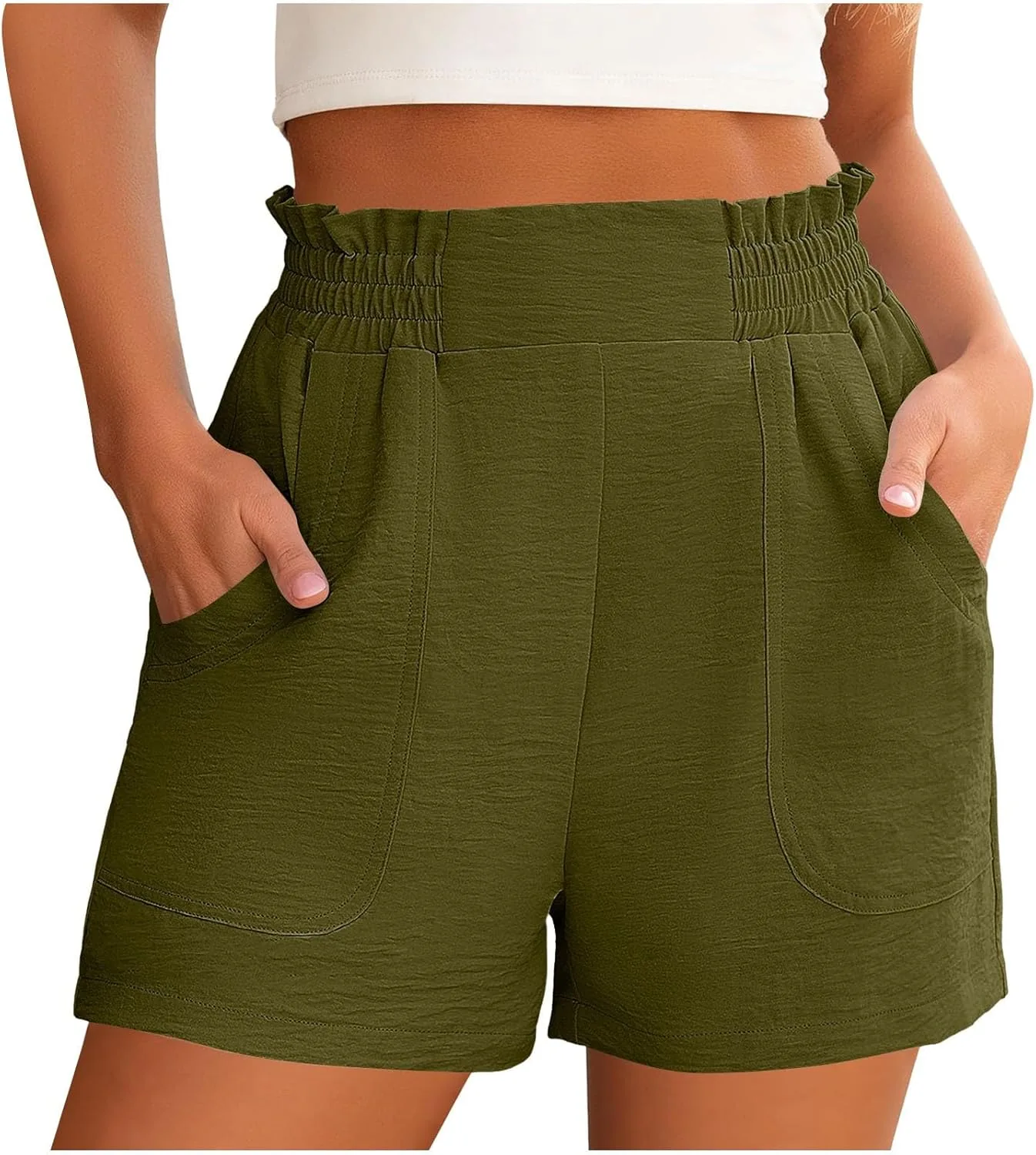 NATHGAM женские шорты Casual High Waisted с карманом
NATHGAM женские шорты Casual High Waisted с карманом