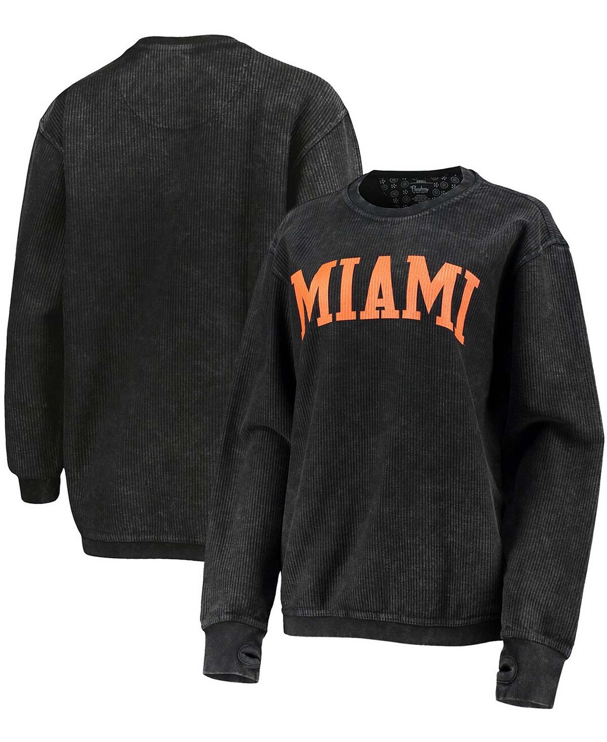 Женский черный пуловер Miami Hurricanes с удобным шнурком в винтажном стиле, базовый пуловер с аркой Pressbox, черный
Женский черный пуловер Miami Hurricanes с удобным шнурком в винтажном стиле, базовый пуловер с аркой Pressbox, черный