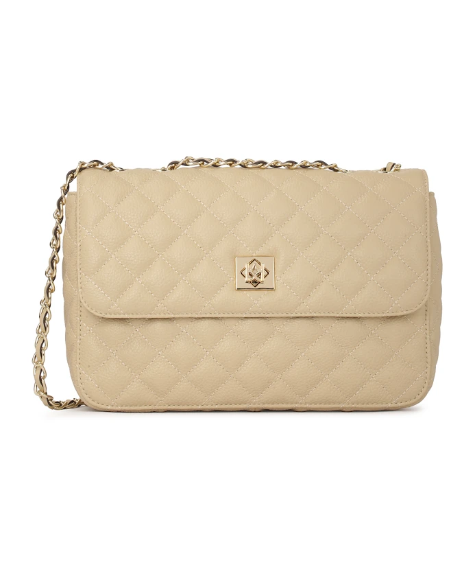 Кожаная сумка с эффектным стеганым узором Kazar, бежевый
Кожаная сумка с эффектным стеганым узором Kazar, бежевый