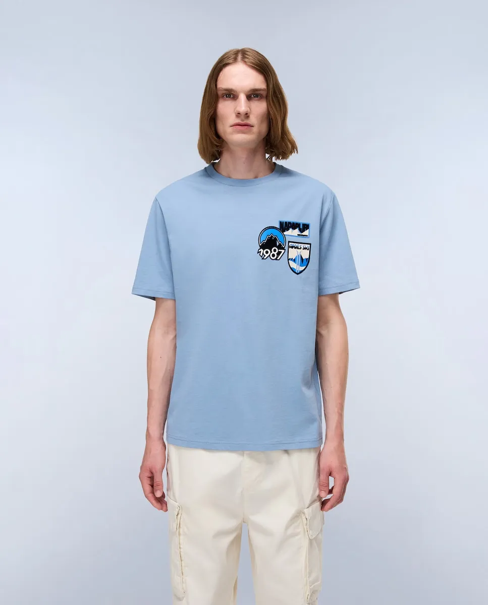 Мужская футболка с коротким рукавом Napapijri, светло-голубой
Мужская футболка с коротким рукавом Napapijri, светло-голубой