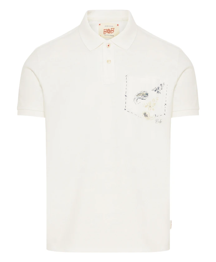 Классическая хлопковая рубашка-поло с пуговицами. Bob, белый
Классическая хлопковая рубашка-поло с пуговицами. Bob, белый