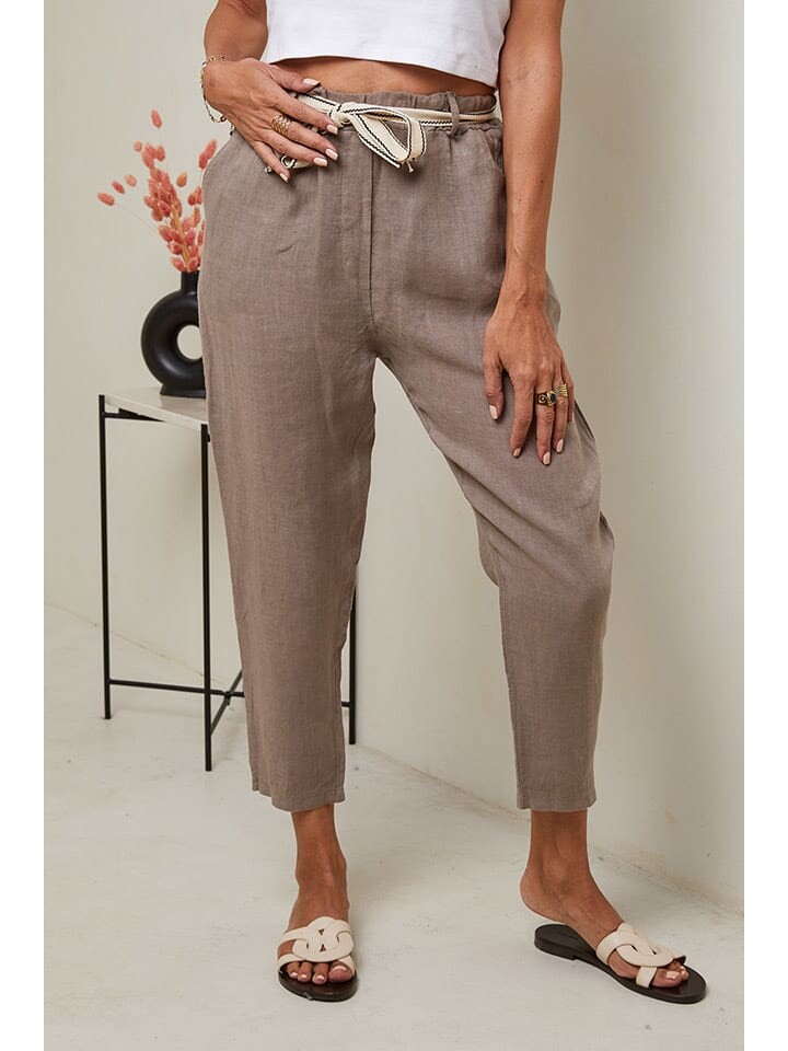 Тканевые брюки Le Monde du Lin, светло-коричневый
Тканевые брюки Le Monde du Lin, светло-коричневый