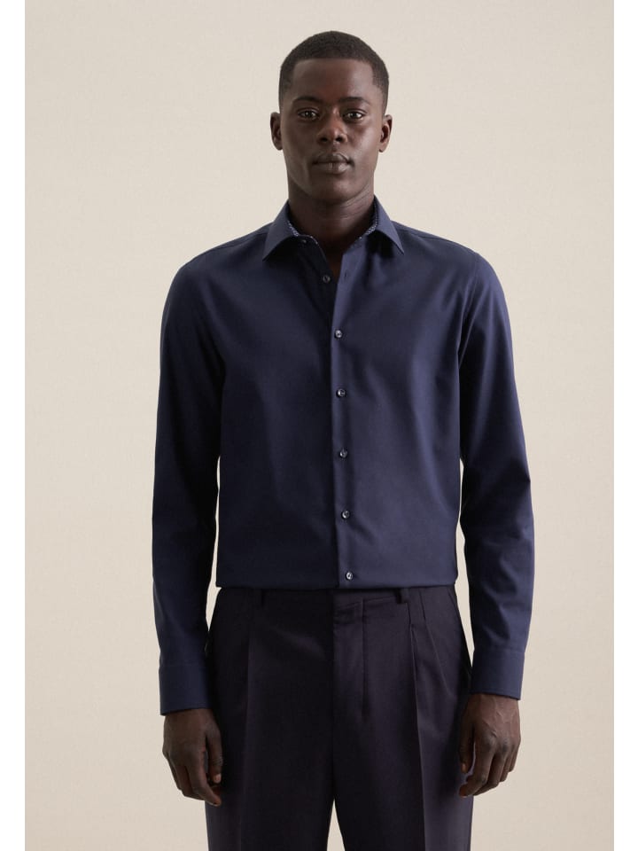 Рубашка Seidensticker, темно-синий
Рубашка Seidensticker, темно-синий