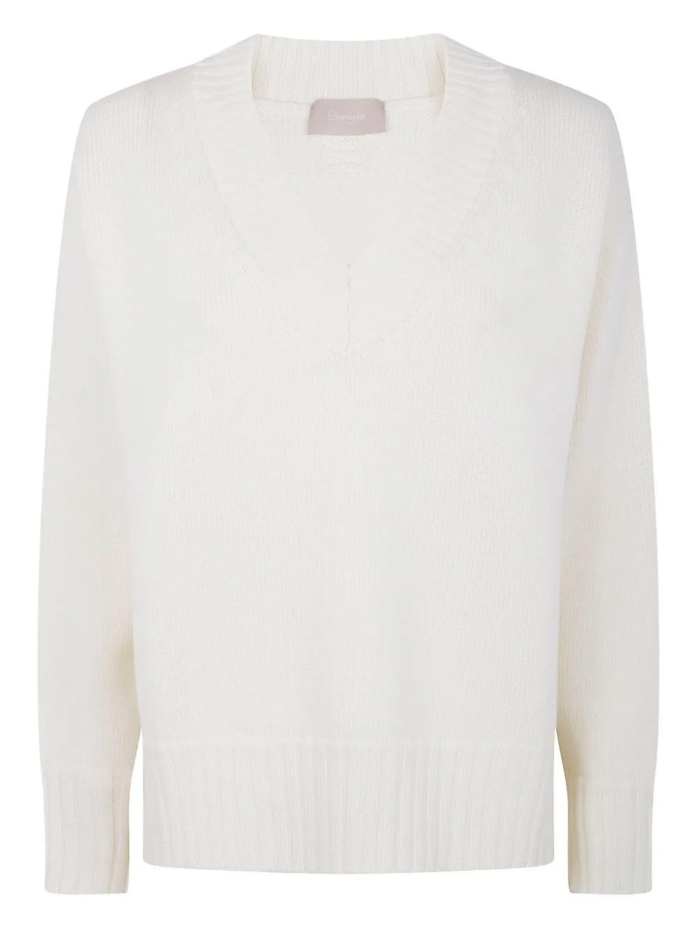 Шерстяной свитер с V-образным вырезом Drumohr, белый
Шерстяной свитер с V-образным вырезом Drumohr, белый