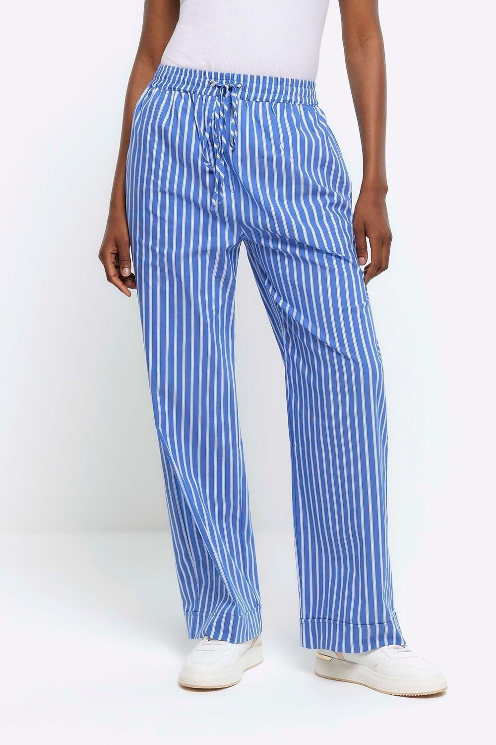 Брюки из поплина в полоску без застежки River Island, синий
Брюки из поплина в полоску без застежки River Island, синий
