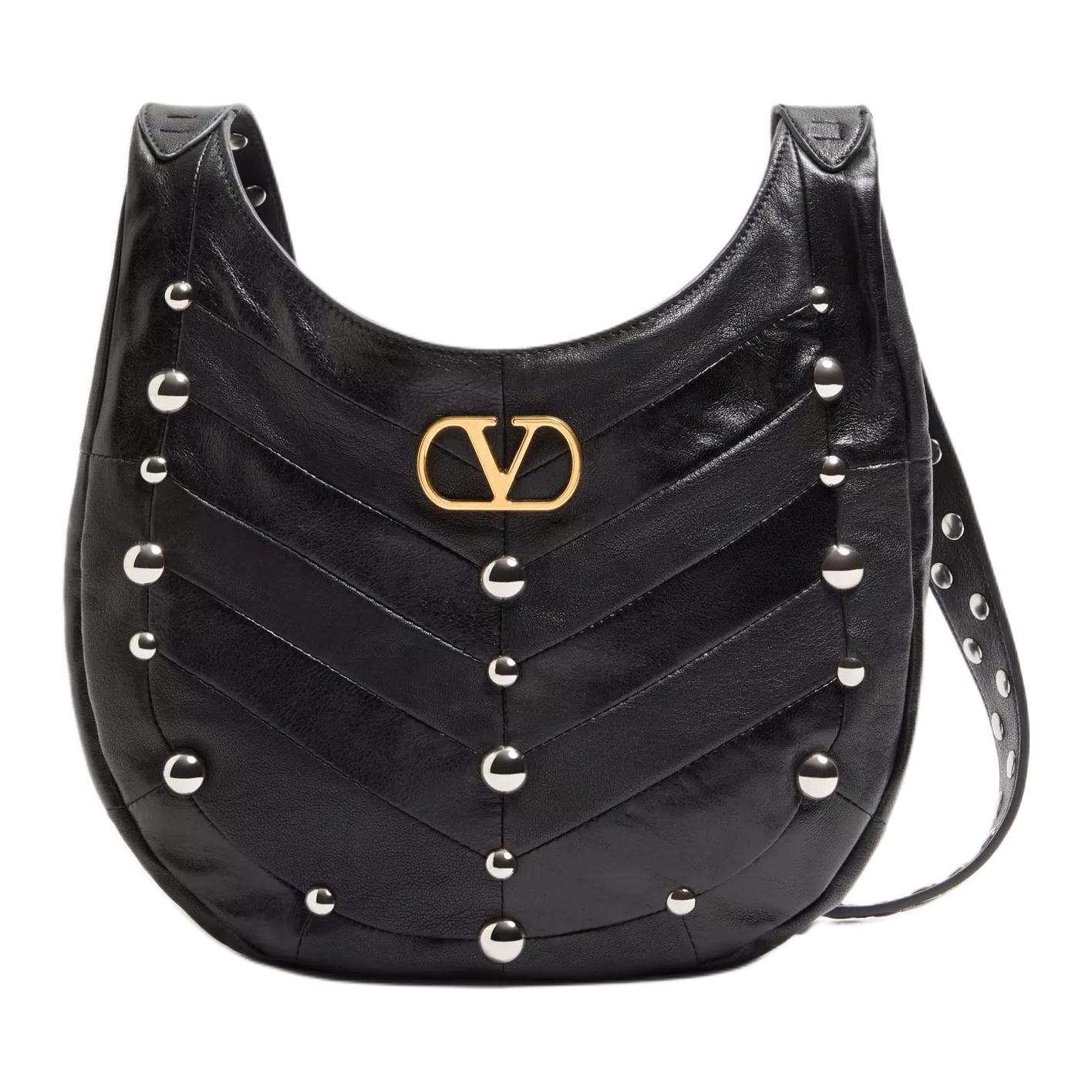 Valentino Кожаная сумка хобо через плечо малая женская черная
Valentino Кожаная сумка хобо через плечо малая женская черная