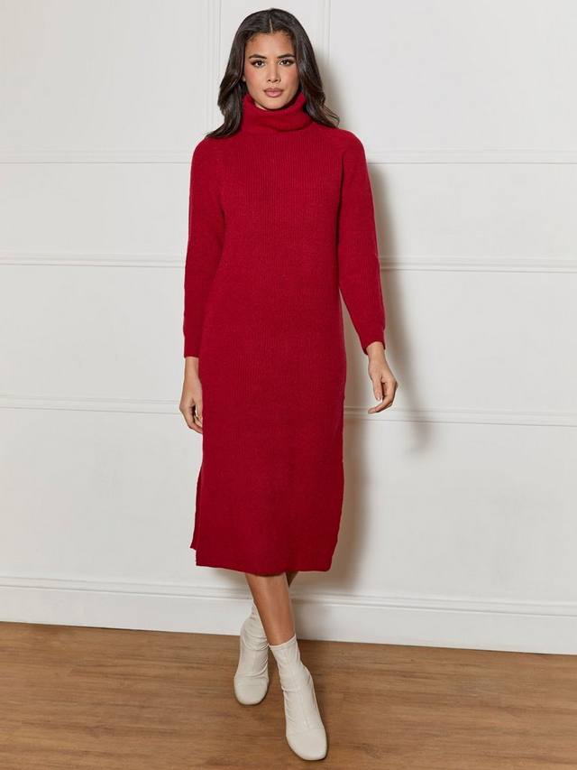 Платье-джемпер с круглым вырезом горловины Chi Chi London, красный
Платье-джемпер с круглым вырезом горловины Chi Chi London, красный