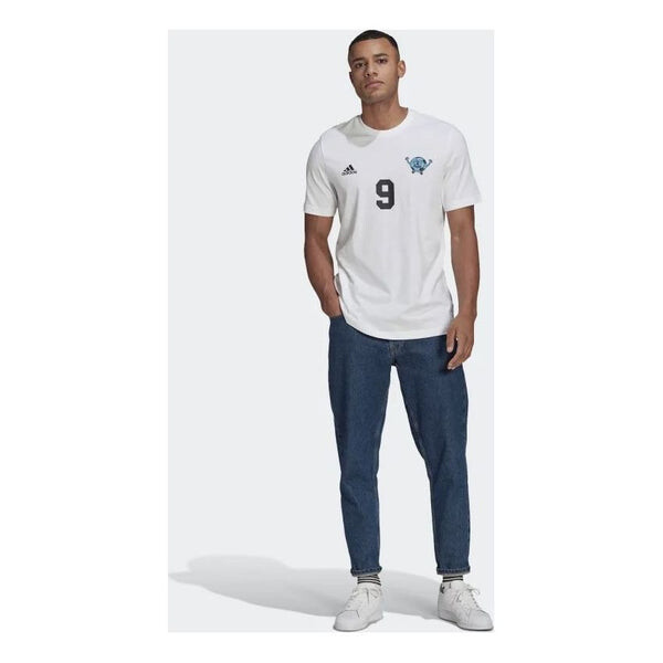 Футболка lil number t m printing soccer/football sports short sleeve white Adidas, белый 
Футболка lil number t m printing soccer/football sports short sleeve white Adidas, белый
