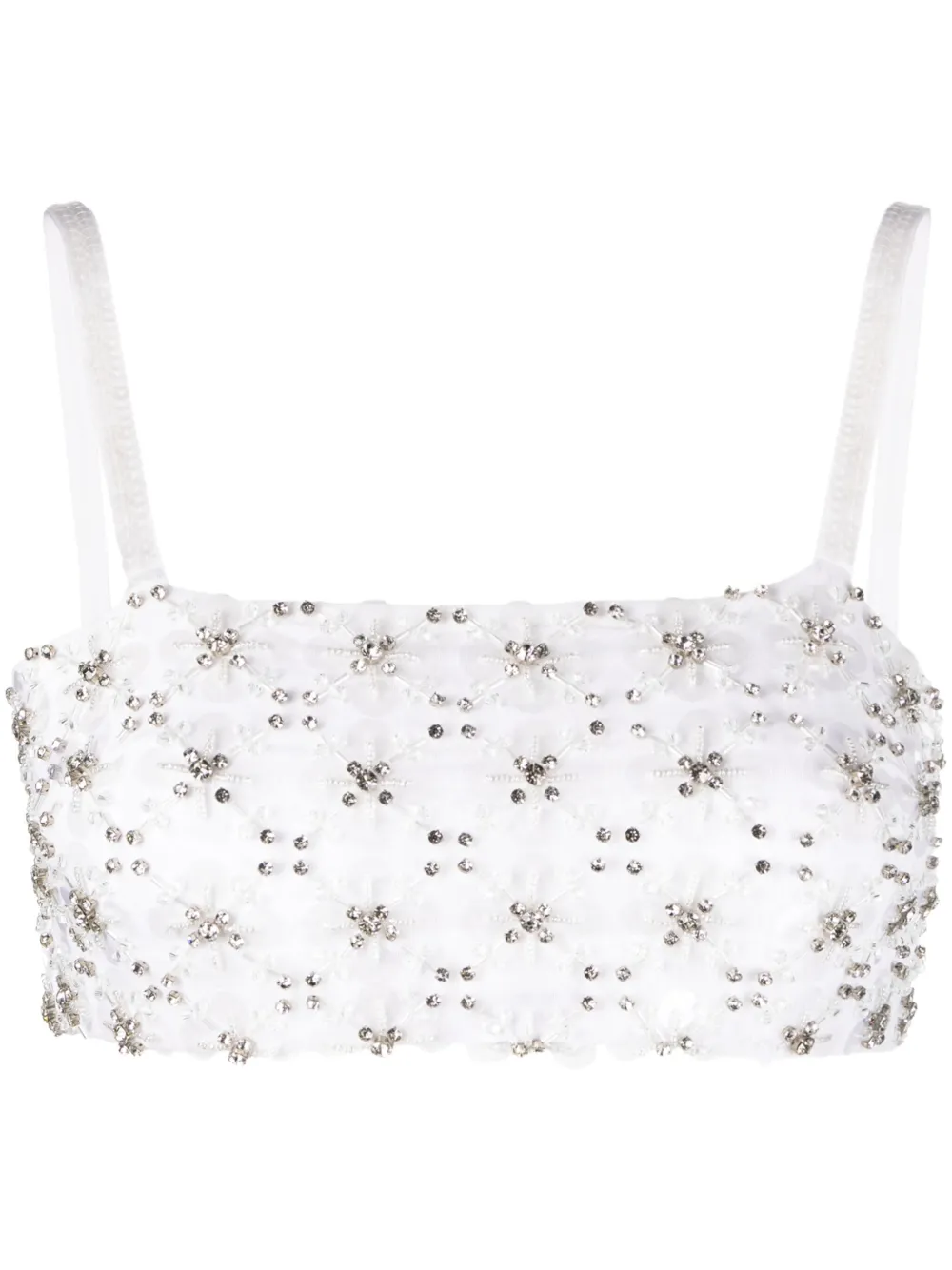 Укороченный сетчатый топ со стразами P.A.R.O.S.H., белый
Укороченный сетчатый топ со стразами P.A.R.O.S.H., белый