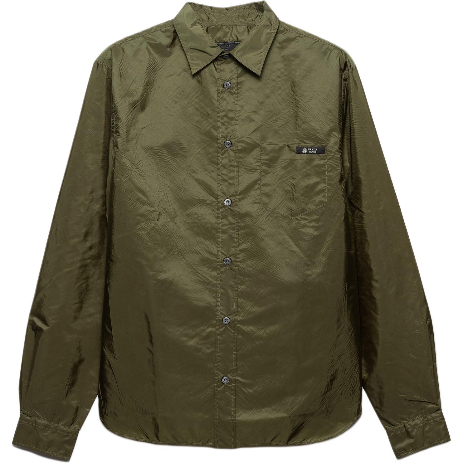 Prada Мужская рубашка цвета хаки с отворотом, средней толщины
Prada Мужская рубашка цвета хаки с отворотом, средней толщины