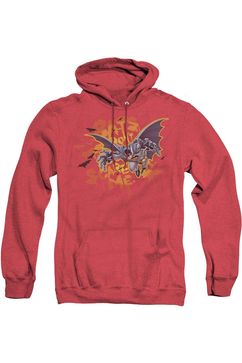 Batman Bats Dont Scare Me Adult Heather Hoodie / Толстовка с капюшоном Gildan, красный 
Batman Bats Dont Scare Me Adult Heather Hoodie / Толстовка с капюшоном Gildan, красный