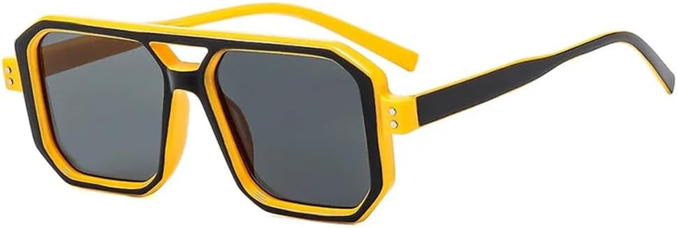 Солнцезащитные очки с двойной перемычкой для женщин и мужчин в стиле панк с заклепками, двухцветные, для занятий спортом на открытом воздухе, бега и верховой езды UYPTK, Yellow Black Black
Солнцезащитные очки с двойной перемычкой для женщин и мужчин в стиле панк с заклепками, двухцветные, для занятий спортом на открытом воздухе, бега и верховой езды UYPTK, Yellow Black Black