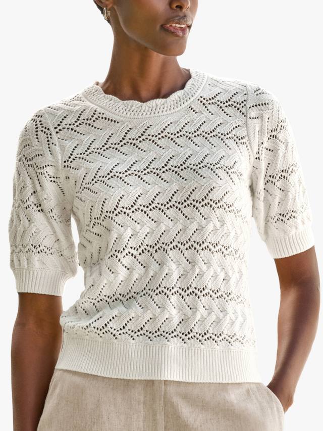 Топ с хлопковой отделкой крючком Pure Collection, White
Топ с хлопковой отделкой крючком Pure Collection, White
