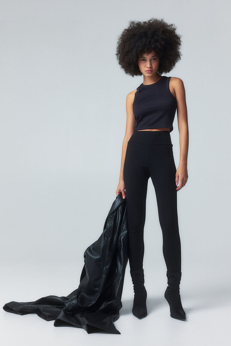 Леггинсы с высокой талией H&M, черный
Леггинсы с высокой талией H&M, черный