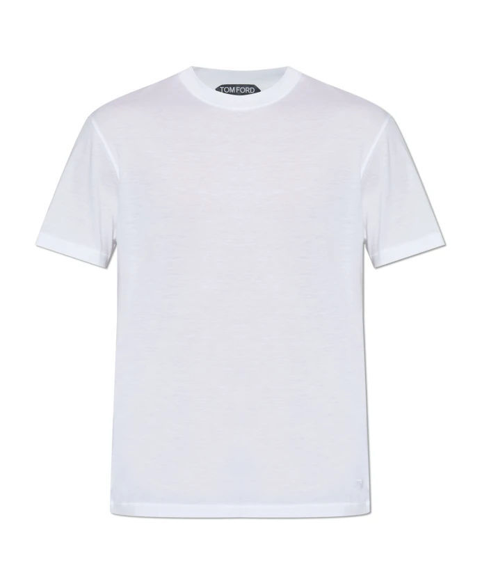 Футболка с круглым вырезом из лиоцеллового хлопка Tom Ford, белый
Футболка с круглым вырезом из лиоцеллового хлопка Tom Ford, белый