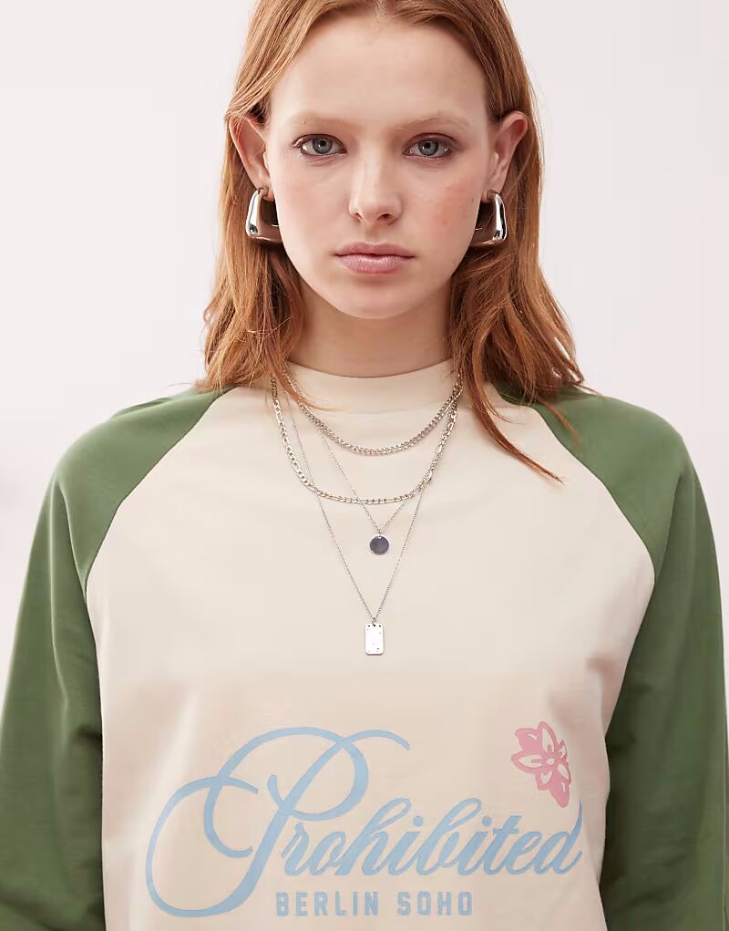 Запрещено - Rosi - Винтажная рубашка с длинными рукавами зеленого цвета с рукавами реглан Prohibited
Запрещено - Rosi - Винтажная рубашка с длинными рукавами зеленого цвета с рукавами реглан Prohibited