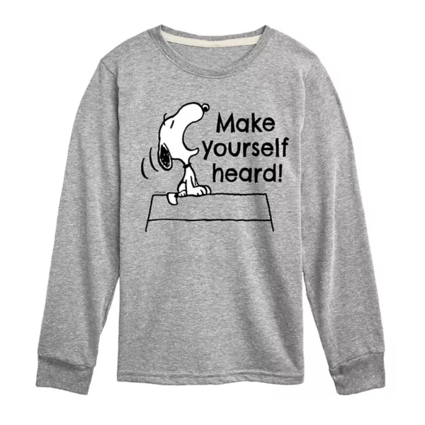 Мальчики 8-20 лет футболка с принтом "Арахис" и надписью "Будь услышан" с длинным рукавом Licensed Character, серый
Мальчики 8-20 лет футболка с принтом "Арахис" и надписью "Будь услышан" с длинным рукавом Licensed Character, серый