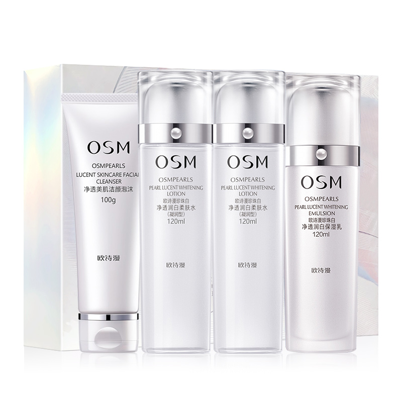 OSM Набор для ухода за кожей Pearl White Sparkling Glow из 4 предметов: увлажнение, осветление и питание
OSM Набор для ухода за кожей Pearl White Sparkling Glow из 4 предметов: увлажнение, осветление и питание