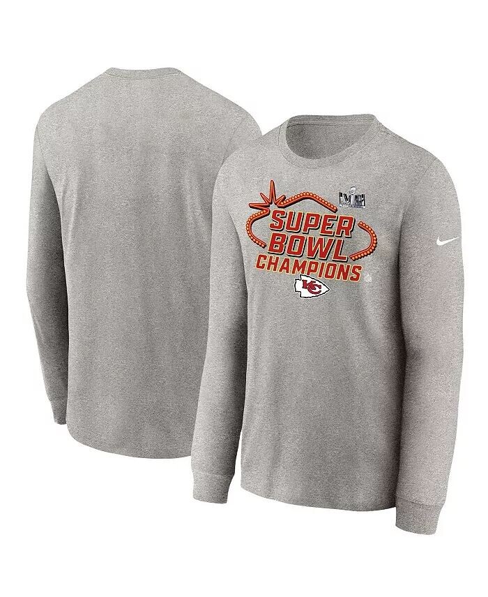 Серая футболка с длинными рукавами Big Boys Kansas City Chiefs Super Bowl LVIII Champions Locker Room Trophy Collection Nike, серый
Серая футболка с длинными рукавами Big Boys Kansas City Chiefs Super Bowl LVIII Champions Locker Room Trophy Collection Nike, серый