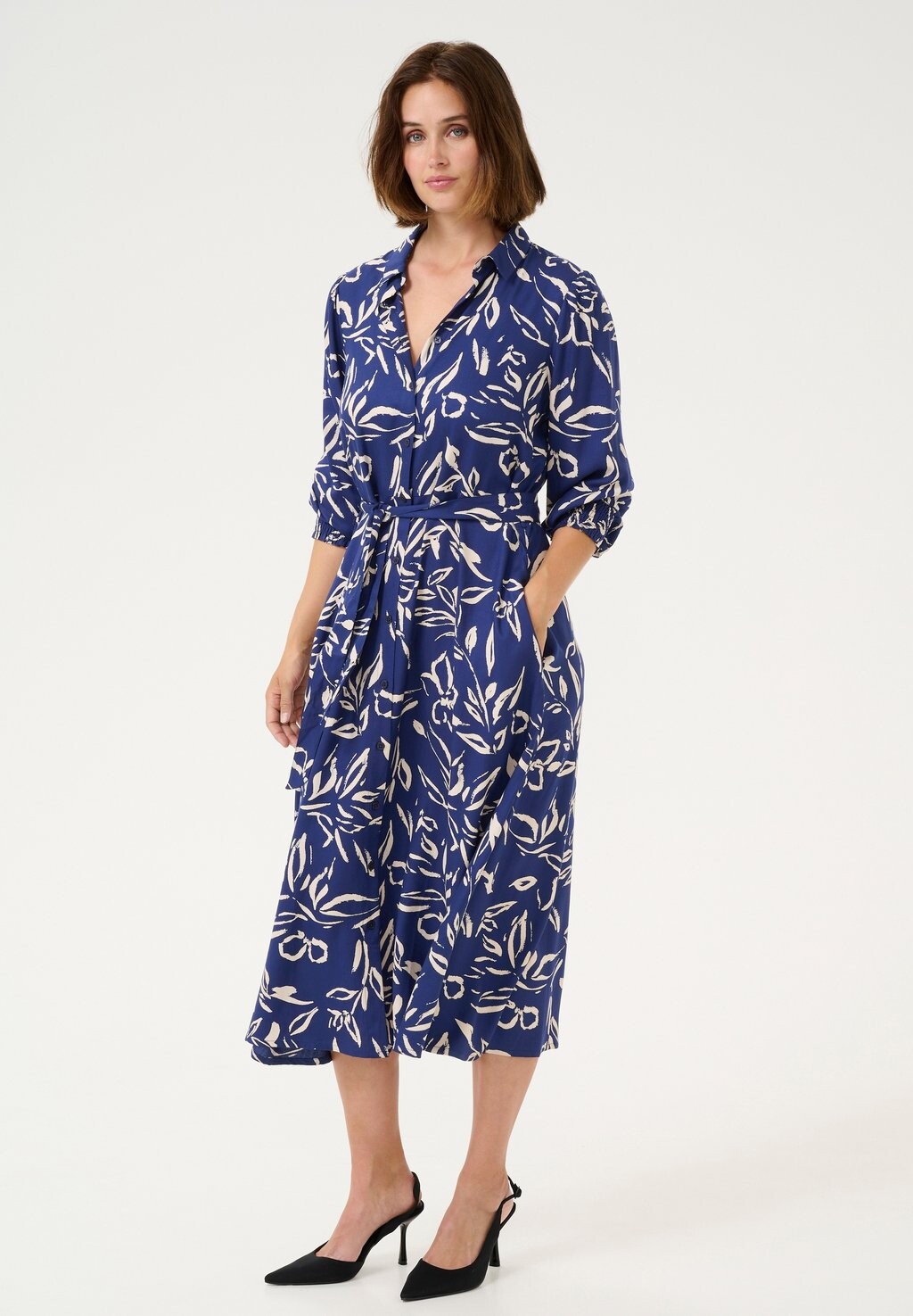 Платье-рубашка KAEMINA Kaffe, синий 
Платье-рубашка KAEMINA Kaffe, синий