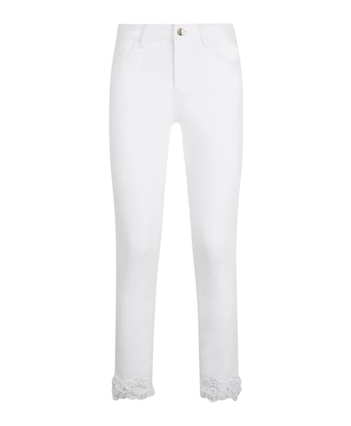 Белые брюки-капри с кружевной отделкой Liu Jo, белый
Белые брюки-капри с кружевной отделкой Liu Jo, белый