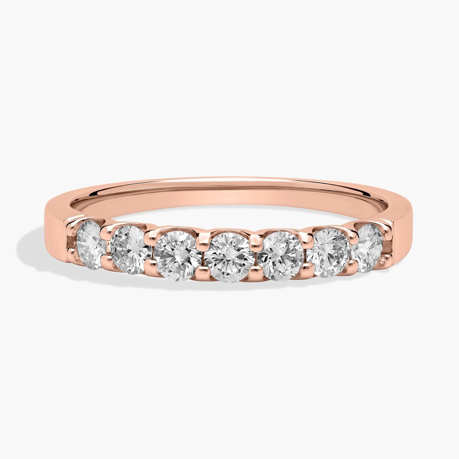 Кольцо с семью выращенными в лаборатории бриллиантами с общим контуром зубцов из розового золота 14 карат (1/2 карата, двойной огранки - FG / VS2-SI1) Blue Nile
Кольцо с семью выращенными в лаборатории бриллиантами с общим контуром зубцов из розового золота 14 карат (1/2 карата, двойной огранки - FG / VS2-SI1) Blue Nile