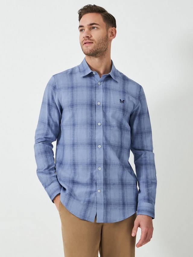 Хлопковая рубашка с льняной примесью Regular Fit в клетку Crew Clothing, Light Blue
Хлопковая рубашка с льняной примесью Regular Fit в клетку Crew Clothing, Light Blue