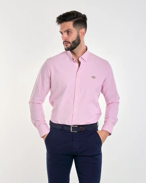 Однотонная мужская оксфордская рубашка обычного размера Spagnolo, розовый
Однотонная мужская оксфордская рубашка обычного размера Spagnolo, розовый