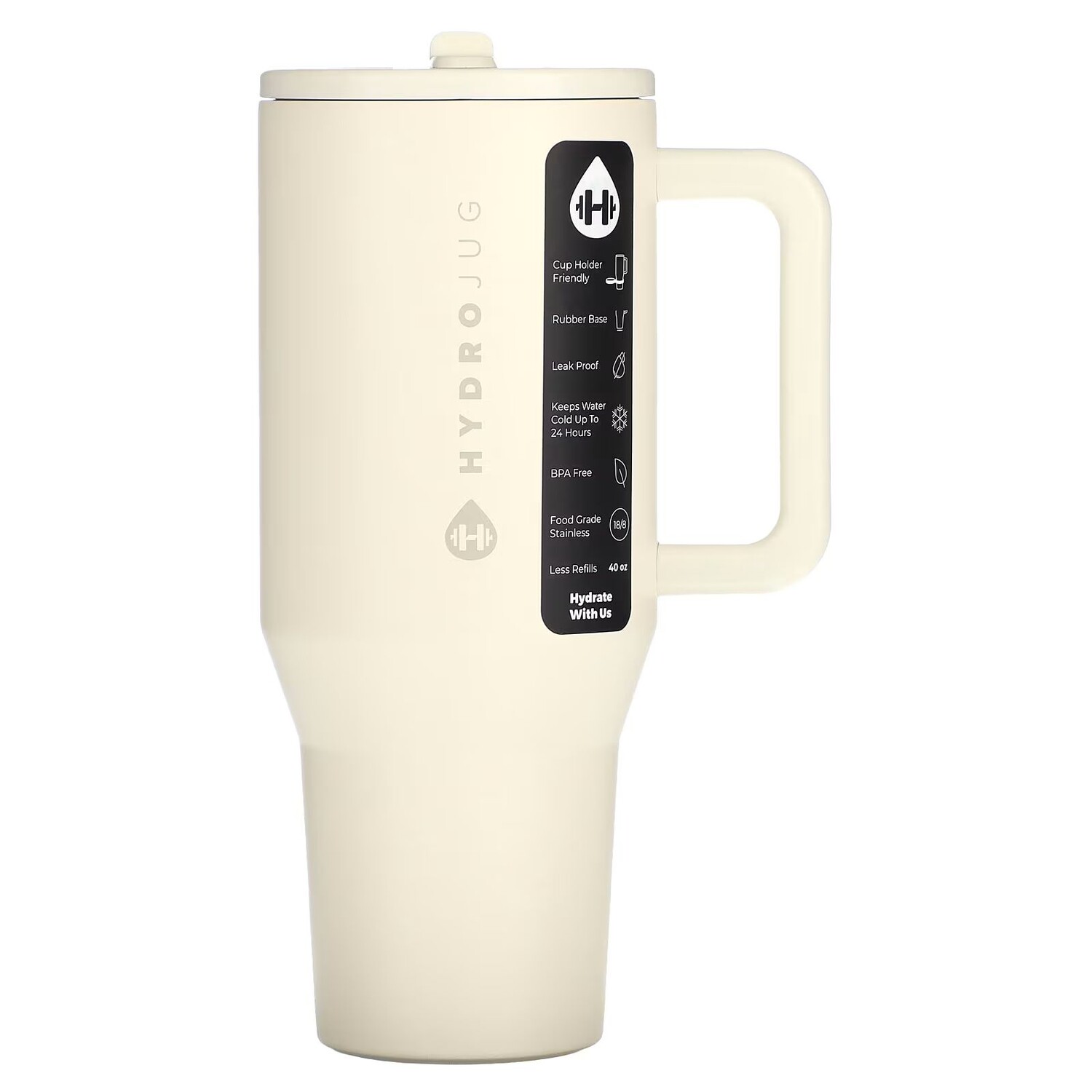 Стакан для путешествий, кремовый, 40 унций Hydrojug
Стакан для путешествий, кремовый, 40 унций Hydrojug