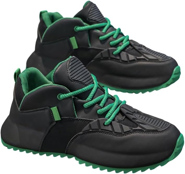 Мужские стильные кроссовки, повседневная и спортивная обувь на шнуровке, черный верх с зелеными акцентами, для баскетбола и повседневной носки Hoalox
Мужские стильные кроссовки, повседневная и спортивная обувь на шнуровке, черный верх с зелеными акцентами, для баскетбола и повседневной носки Hoalox